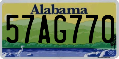 AL license plate 57AG770