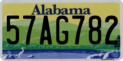 AL license plate 57AG782