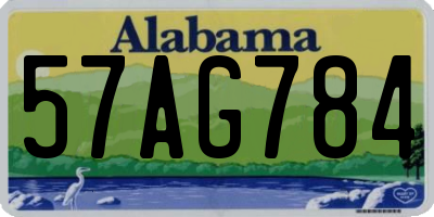 AL license plate 57AG784