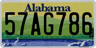AL license plate 57AG786
