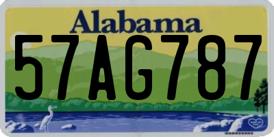 AL license plate 57AG787