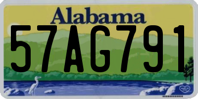 AL license plate 57AG791