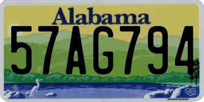 AL license plate 57AG794
