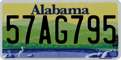 AL license plate 57AG795