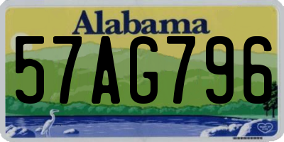 AL license plate 57AG796