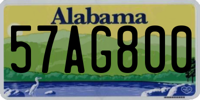 AL license plate 57AG800