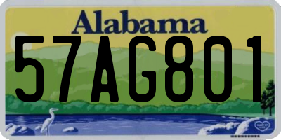 AL license plate 57AG801