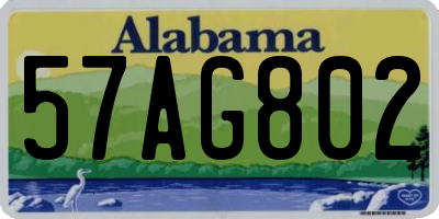 AL license plate 57AG802