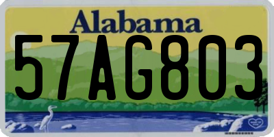AL license plate 57AG803
