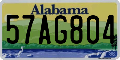 AL license plate 57AG804