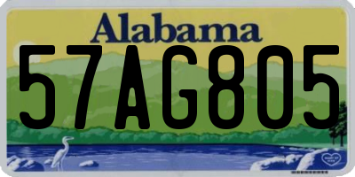 AL license plate 57AG805