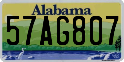 AL license plate 57AG807