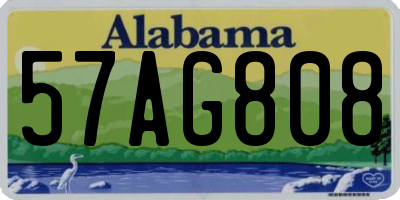 AL license plate 57AG808