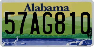 AL license plate 57AG810