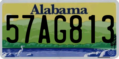 AL license plate 57AG813