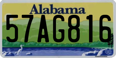 AL license plate 57AG816