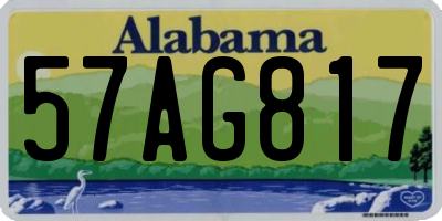 AL license plate 57AG817