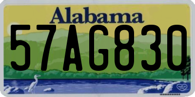 AL license plate 57AG830