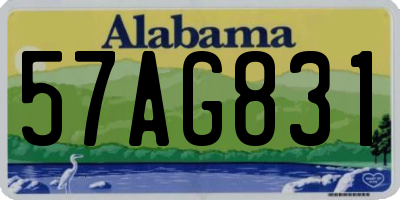 AL license plate 57AG831