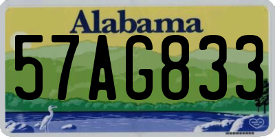 AL license plate 57AG833