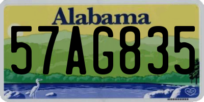 AL license plate 57AG835
