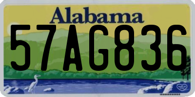 AL license plate 57AG836