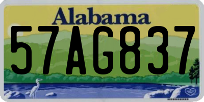 AL license plate 57AG837