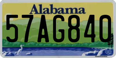 AL license plate 57AG840