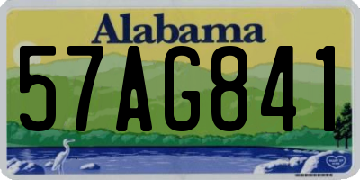 AL license plate 57AG841