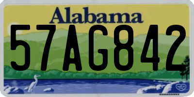 AL license plate 57AG842