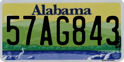 AL license plate 57AG843