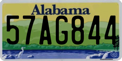 AL license plate 57AG844