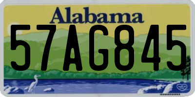 AL license plate 57AG845