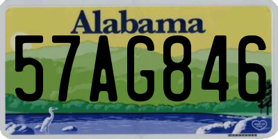 AL license plate 57AG846