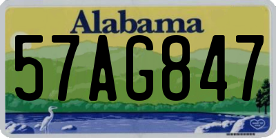 AL license plate 57AG847
