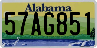 AL license plate 57AG851