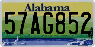 AL license plate 57AG852