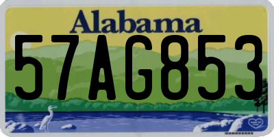 AL license plate 57AG853