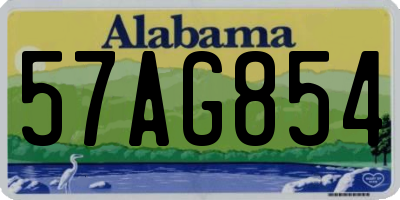 AL license plate 57AG854
