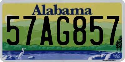 AL license plate 57AG857