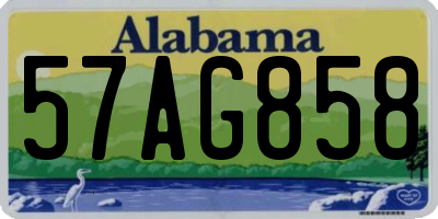 AL license plate 57AG858