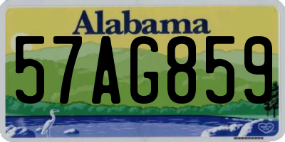 AL license plate 57AG859