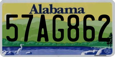 AL license plate 57AG862