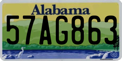 AL license plate 57AG863
