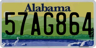 AL license plate 57AG864
