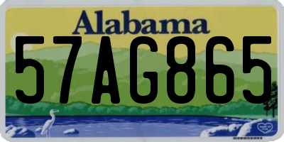AL license plate 57AG865