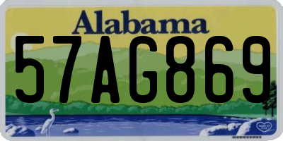 AL license plate 57AG869