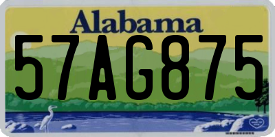 AL license plate 57AG875