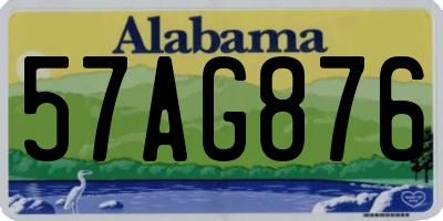 AL license plate 57AG876