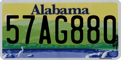 AL license plate 57AG880